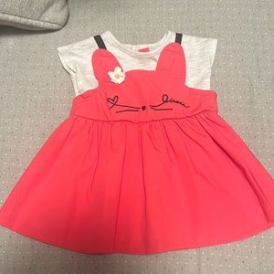 Like New Sz 1 (3-6m) catimini dress w/ bloomers and Hat